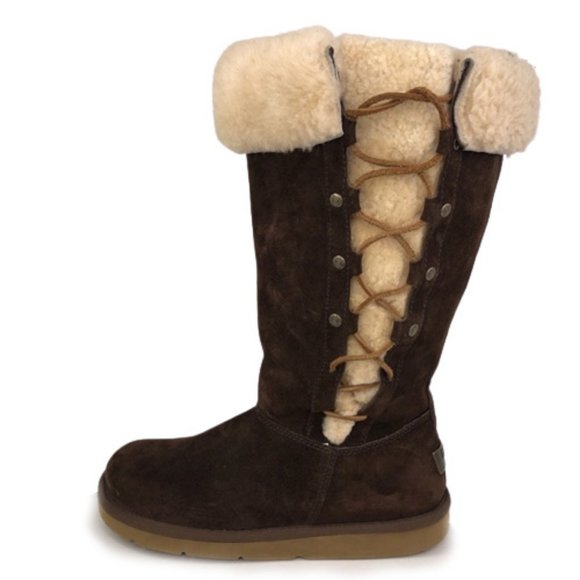 UGG Upside Shearling Cuff Winter Boots 8 - Picture 1 of 13